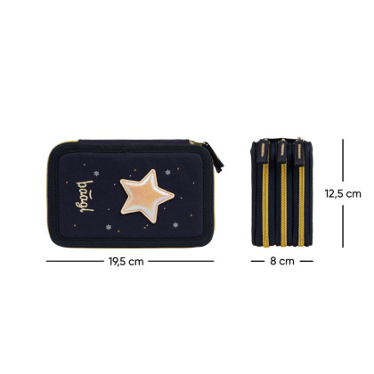 Školní penál třípatrový Unicorn Gold Baagl