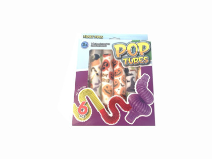 Fidget pop trubky 6 ks se světelným efektem Halloween