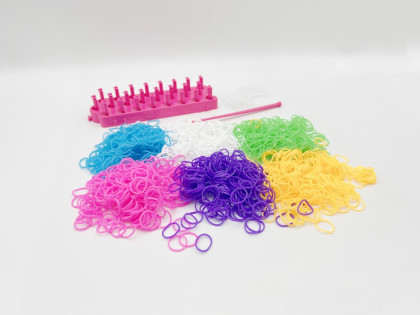 Kreativní sada na výrobu náramků Loom Band 1200 ks