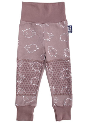 Kalhoty s protiskluzem bavlna ovečka hnědá