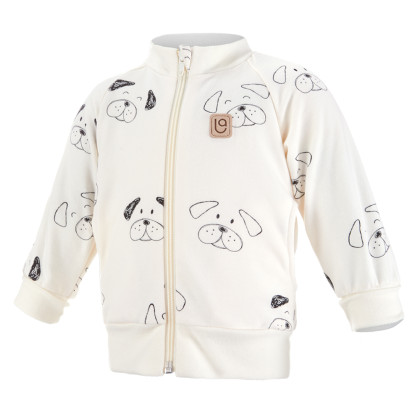 Mikina rozepínací béžová pejsci Little Angel 