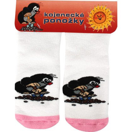 Ponožky kojenecké froté Krteček obrázkové dívčí (3 páry)