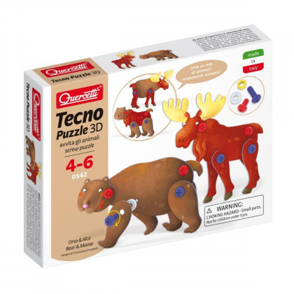 Tecno Puzzle 3D Medvěd a los Quercetti
