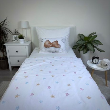 Povlečení do postýlky Medvídek Ribbon Baby 100 x 135, 40 x 60 cm Jerry Fabrics