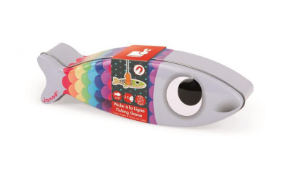 Dřevěné magnetické rybářské udice pro děti Sardinky Janod