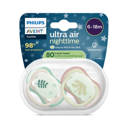 Šidítko Ultra air noční 6-18 m neutral, 2 ks Philips Avent