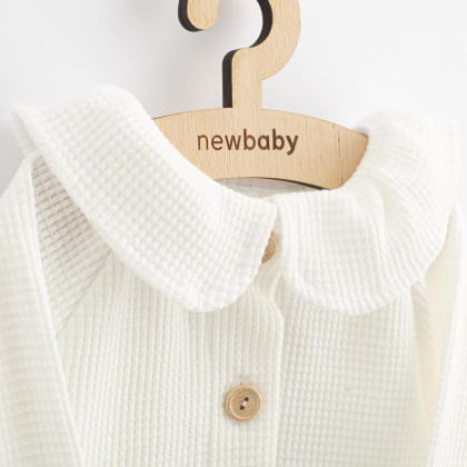 Kojenecký kabátek na knoflíky New Baby Luxury clothing Laura bílý