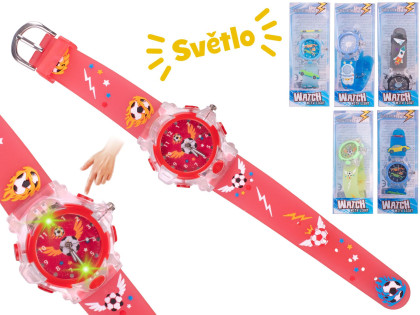 Hodinky náramkové na baterie se světlem