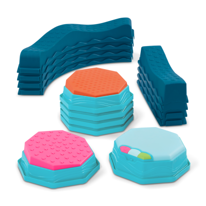 Překážková dráha se stupínky hudební Balance & Groove B-Toys