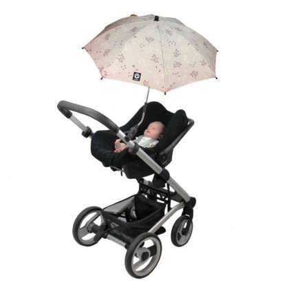 Slunečník na kočárek Romantic Leaves Beige