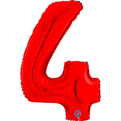 Foliový balonek - Nafukovací číslice Červená 66 cm