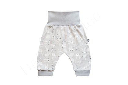 Bavlněné kalhoty buggy Zající Baby Service Šedé