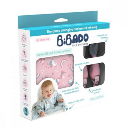 Bryndák s upínáním a dětským příborem Bibado