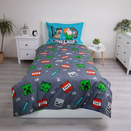 Povlečení Minecraft "We Got This" 140 x 200, 70 x 90 cm Jerry Fabrics