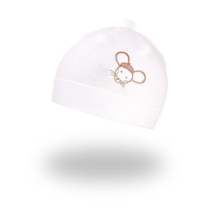 Čepice smyk kojenecká obrázek Outlast® Bílá/myška