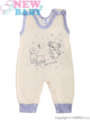 Kojenecké dupačky New Baby Kamarádi smetanové