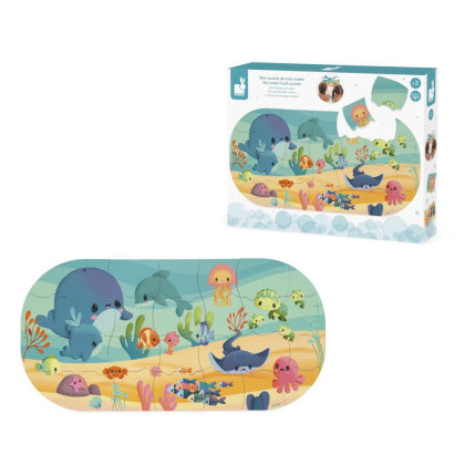 Hračka do vody měkké puzzle Mořská zvířátka Janod