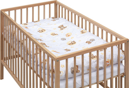 Dětská postýlka s kompletní výbavou přírodní 120 x 60 cm Lila béžová Scarlett