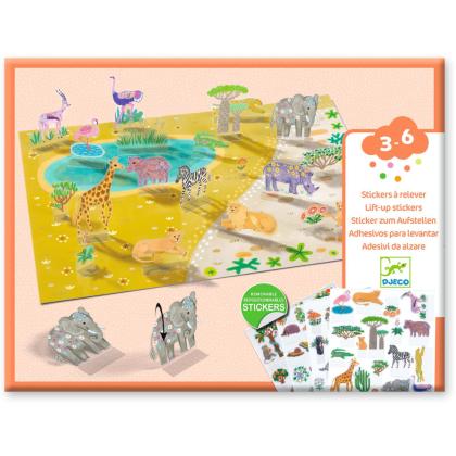 Přemístitelné samolepky Zvířata Djeco