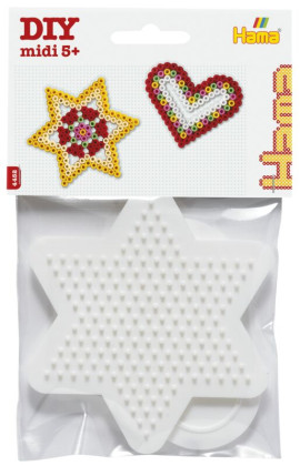 Podložka na zažehlovací korálky MIDI - hvězda,srdce 