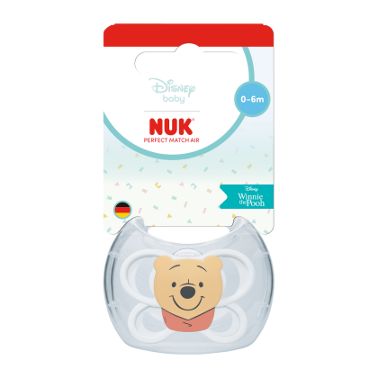 Dudlík Perfect Match Air Medvídek Pú 0-6 m 1 ks v boxu Nuk