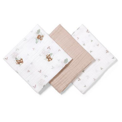 Mušelínové plenky Super Soft růžové 3 ks 70x70 cm BabyOno