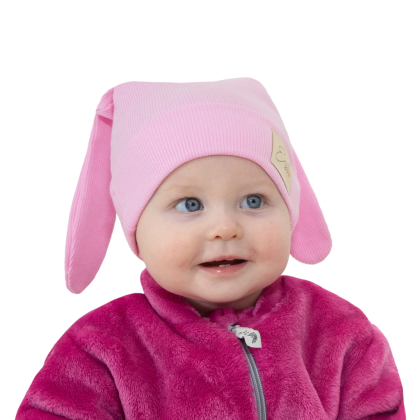 Jarní čepice s ušima Color Pink Esito