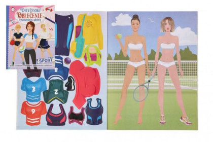 Sešit Dívčí oblečení - sport + samolepky SK verze