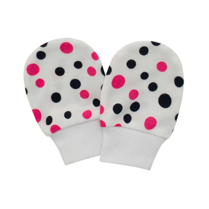 Rukavice bavlna potisk puntík růžová Esito
