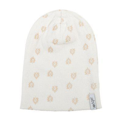 Čepička Beanie Print Rib LODGER - Cloud Dancer