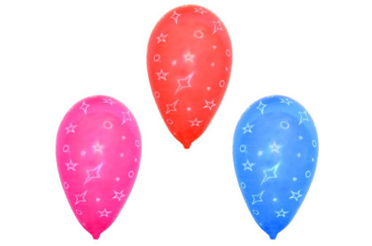 Balónek nafukovací 23 cm - sada 10 ks, hvězdičky