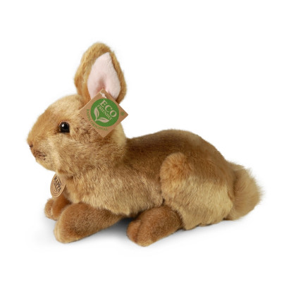Plyšový králík hnědý ležící 23 cm ECO-FRIENDLY Rappa