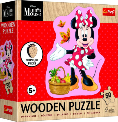 Dřevěné Puzzle 50 dílků Disney Minnie Trefl