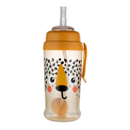 Lahev nevylévací sportovní se slámkou a závažím BabiesBoo 350 ml Canpol babies