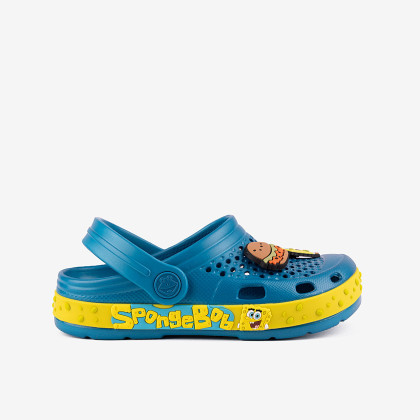Dětské nazouváky clogsy Lindo SpongeBob Modré Coqui Vel. 30/31