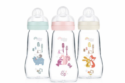 Dětská antikoliková skleněná láhev Feel Good 260 ml MAM