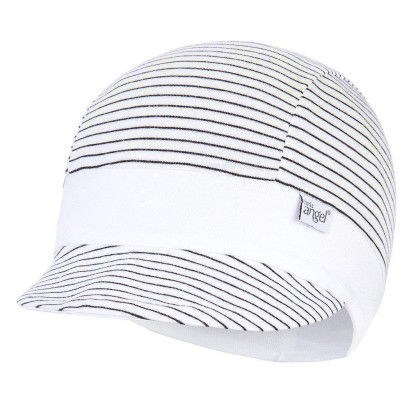 Kšiltovka tenká pruh Outlast®s UV faktorem 50+, pruh bíločerný/bílá