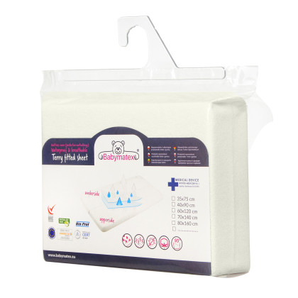 Nepromokavé prostěradlo froté 60x120 cm Babymatex