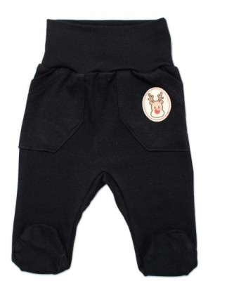 Kojenecké polodupačky Vánoce Sobík Mamatti černé