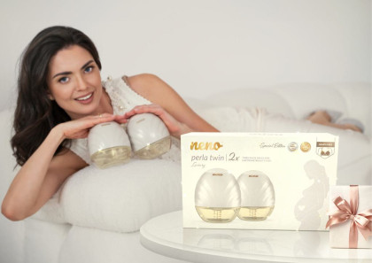 Odsávačka mateřského mléka duo elektrická handsfree Perla Twin neno