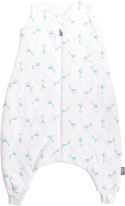 Letní bio spací pytel s nožičkami žirafky aqua Kaarsgaren