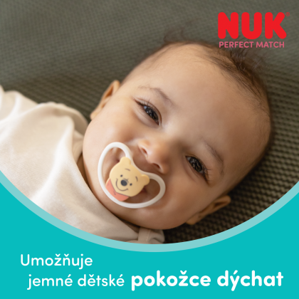 Dudlík Perfect Match Air Medvídek Pú 6-18 m 1 ks v boxu Nuk