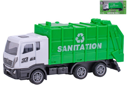 Vozidlo popelářské 12 cm kov zpětný chod