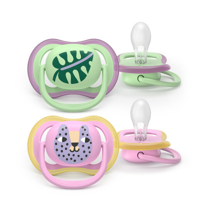 Šidítko Ultra air růžová/zelená 6-18 m obrázek dívka 2 ks Philips Avent