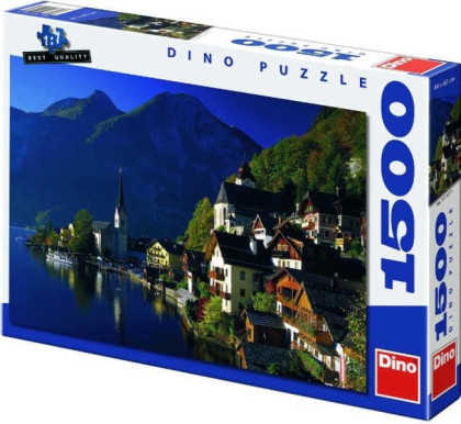 Puzzle Vesnička u jezera 84x60cm 1500 dílků
