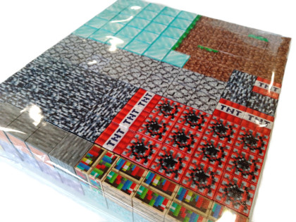Velká magnetická stavebnice Minecraft Iron Diamond Gold TNT 220 ks