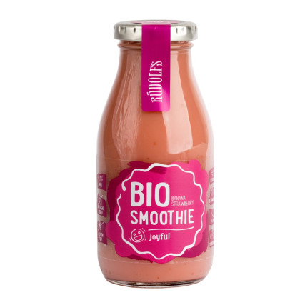 Smoothie Jahoda, banán BIO 260 ml Rudolfs