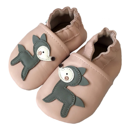 Kožené capáčky Barefoot Vel. M (6-12 měs.) Hopi Hop