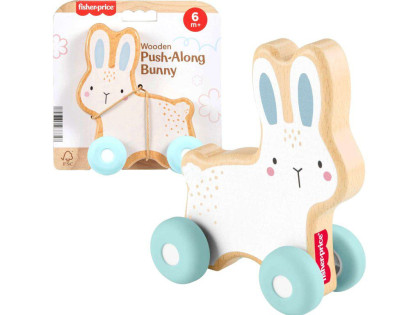 Dřevěný zajíček na kolečkách FP