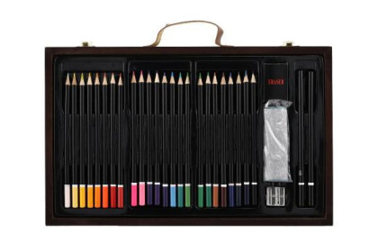 Sada na malování - Art box kreativní sada 79 ks v dřevěném kufříku